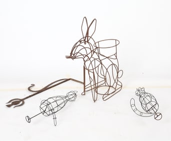 IRON WIRE FORM DECORATIVE GROUPING