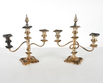 SILVERPLATE CANDELABRAS