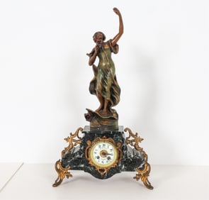 FRENCH FIGURAL MANTLE CLOCK
