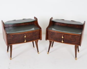 BURLWOOD NIGHTSTANDS ATTR. TO PAOLO BUFFA