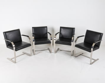 (4) MIES VAN DER ROHE FOR KNOLL 'BRNO' CHAIRS