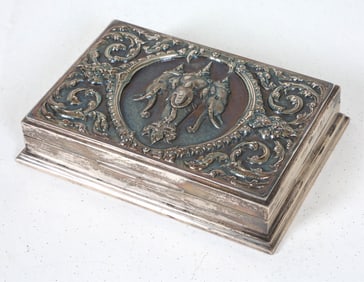 THAI STERLING SILVER ELEPHANT BOX