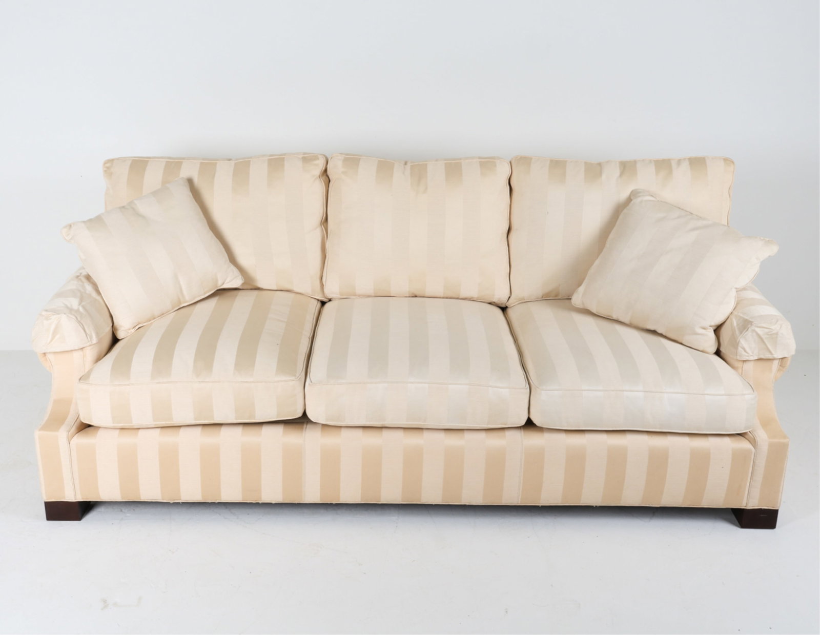 BAKER STRIPED SILK SOFA (1 of 14)