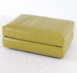 LEATHER OTTOMAN BY JEFFREY BERNETT FOR DWR
