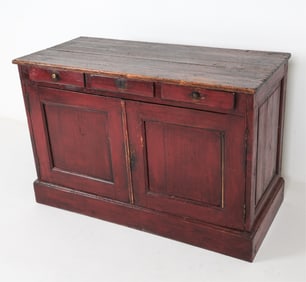 ANTIQUE PAINTED PINE CABINET