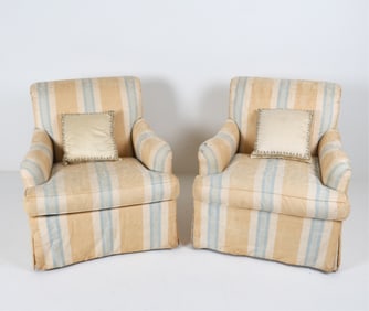 PAIR OF HICKORY CHAIR LOUNGE CHAIRS