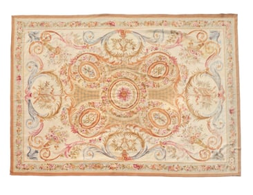 FRENCH AUBOSSION STYLE WOOL RUG