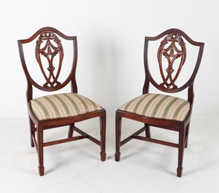 MAHOGANY SHIELD BACK SIDE CHAIRS