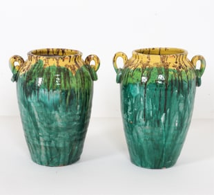 PAIR OF POTTERY VASES