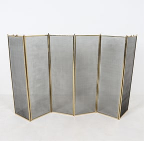 BRASS AND IRON FIRESCREEN