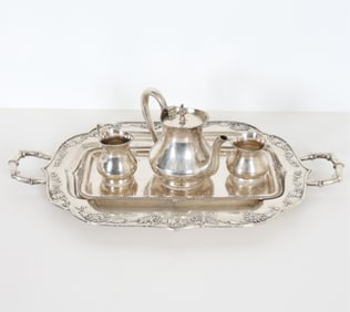 SILVERPLATE GROUPING INCL. TEA SERVICE