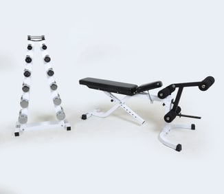 PARABODY EXERCISE BENCH & FREE WEIGHTS