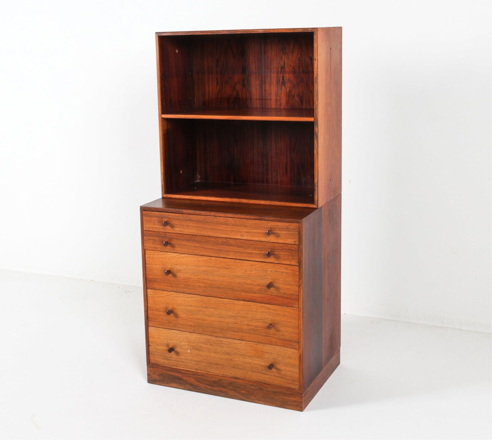 DANISH ROSEWOOD MODULAR BOOKCASE CHEST, C.1960'S (1 of 17)