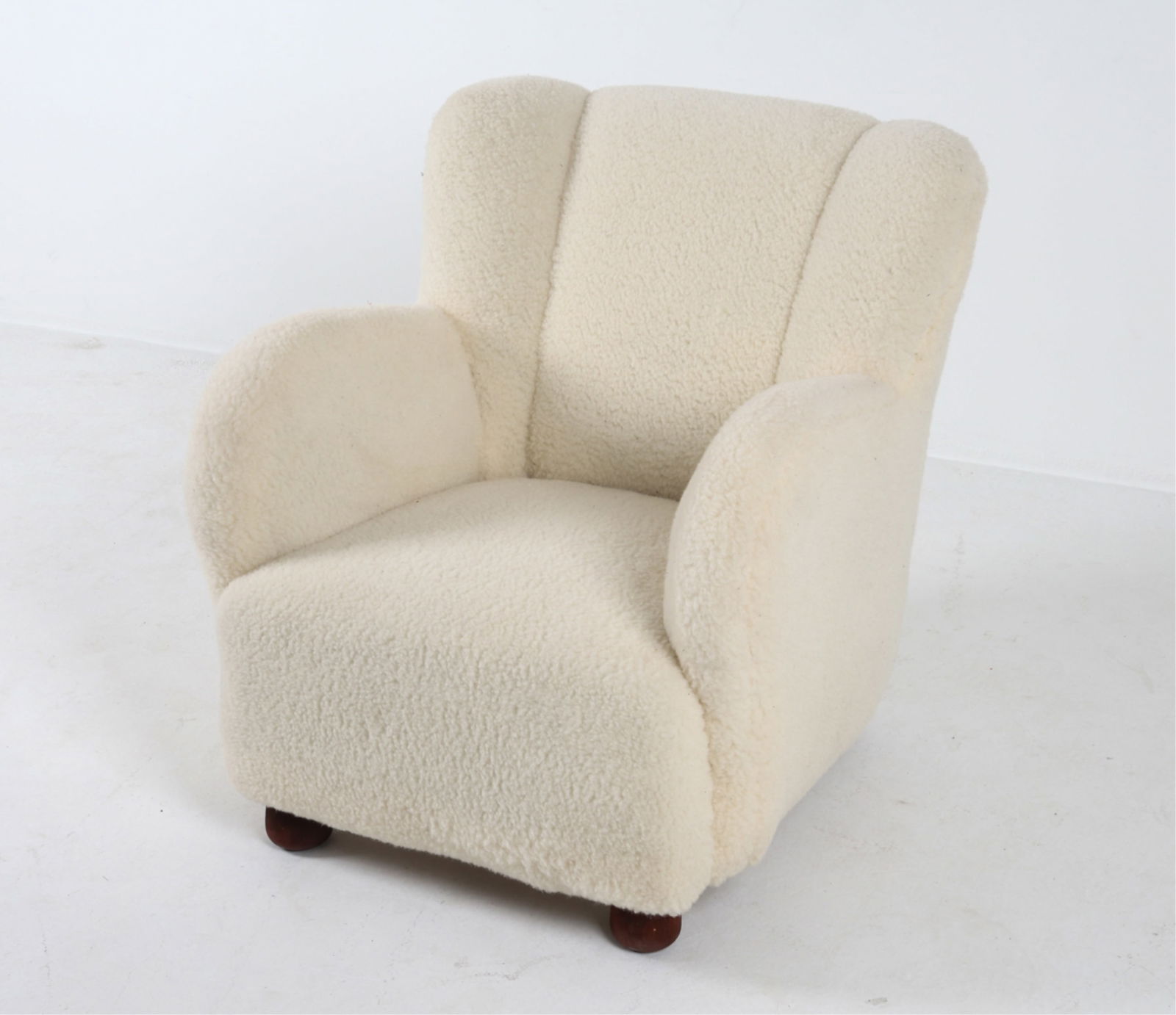 MANNER OF MARTA BLOMSTEDT SHEEP'S WOOL ARMCHAIR (1 of 16)