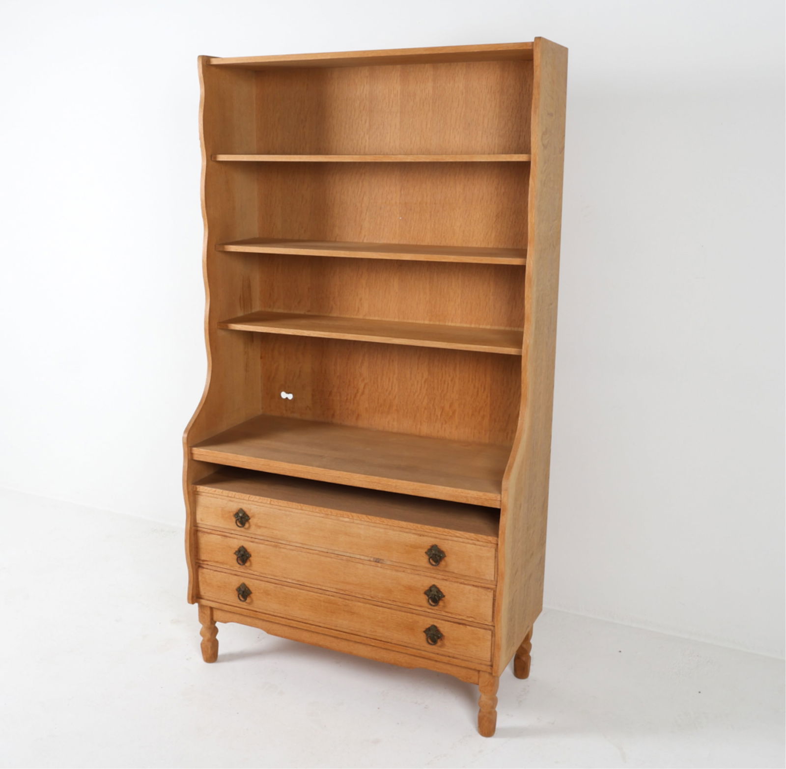 DANISH OAK BOOKCASE CABINET, CIRCA 1970'S (1 of 17)
