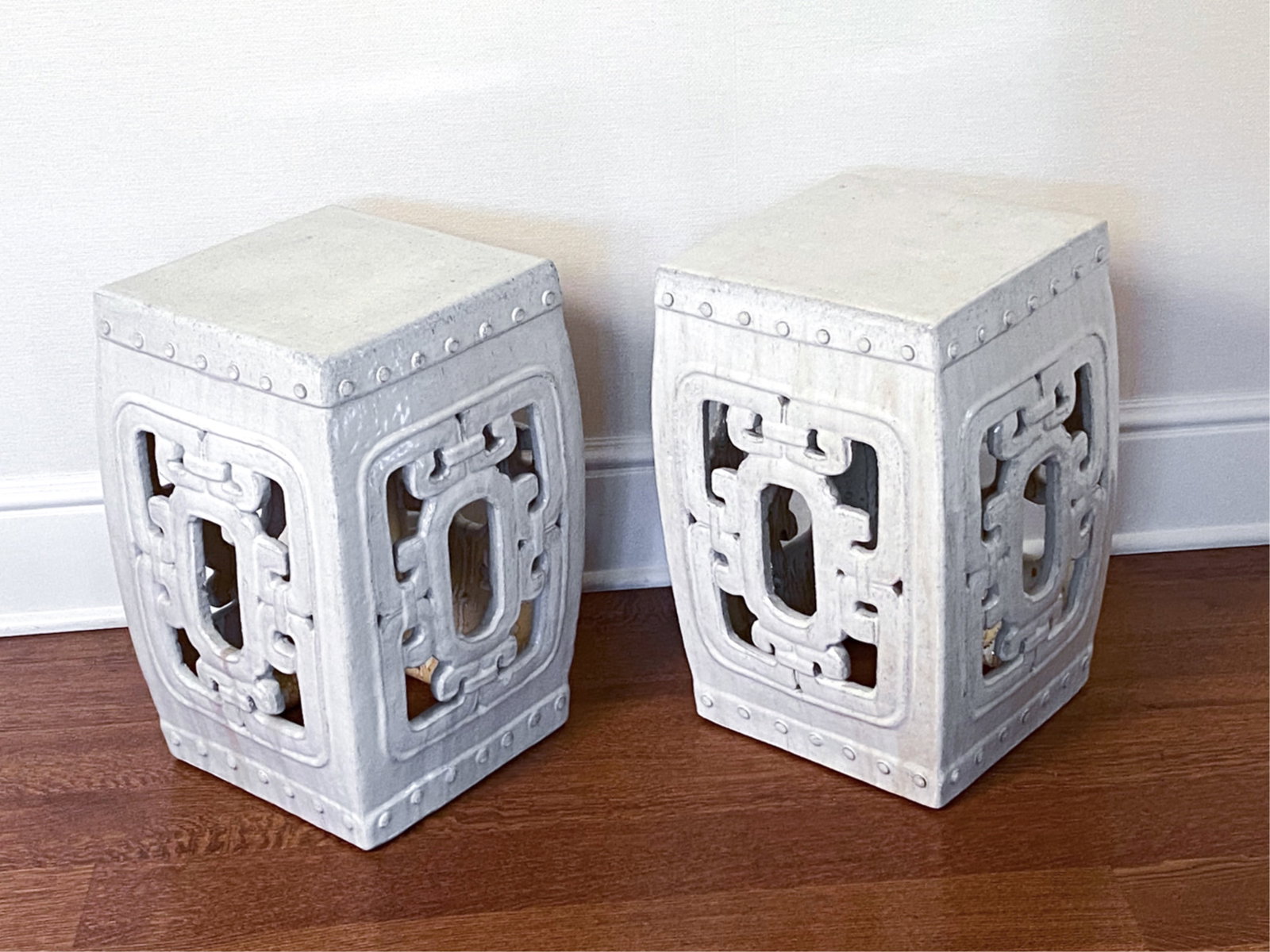 PAIR OF CHINESE CERAMIC GARDEN SEATS (1 of 8)