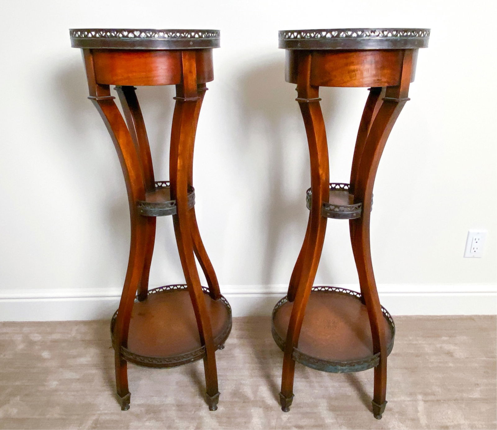 THEODORE ALEXANDER MAHOGANY PLANT STANDS (1 of 12)