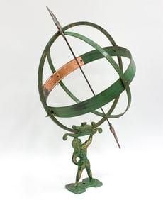 SWEDISH IRON & COPPER ARMILLARY SUNDIAL