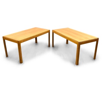 (2) BORGE MOGENSEN DANISH OAK FOLDING TABLES