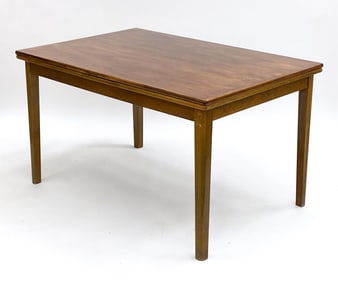 DANISH WALNUT DINING TABLE. C. 1950'S