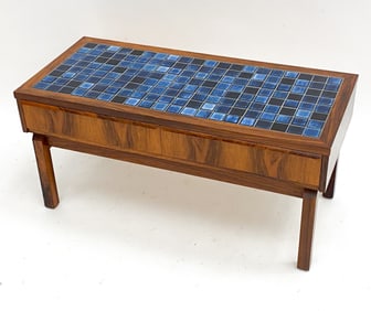 DANISH ROSEWOOD TILE TOP LOW CHEST C.1970'S