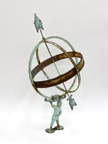SWEDISH IRON & COPPER ARMILLARY SUNDIAL