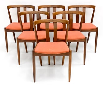 (6) MID-CENTURY DANISH TEAK DINING CHAIRS