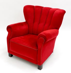 DANISH CLUB CHAIR, MANNER OF FRITZ HANSEN C.1940S