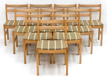 (10) DANISH OAK DINING CHAIRS MANNER OF MOGENSEN