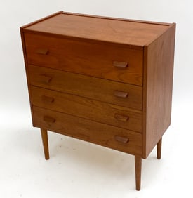 DANISH TEAK VANITY CABINET ATTR VOLTHER C.1960'S