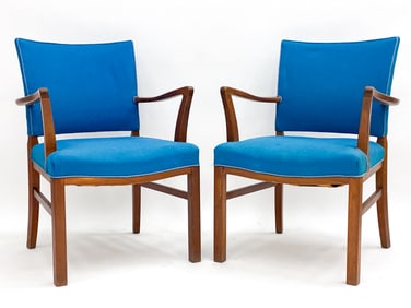 PAIR OF DANISH ROSEWOOD ARM CHAIRS C.1940'S