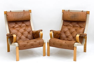 LOUNGE CHAIRS MANNER OF BRUNO MATHSSON C.1970'S