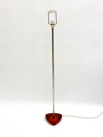 SWEDISH GLASS BASE FLOOR LAMP MANNER OF FAGERLUND