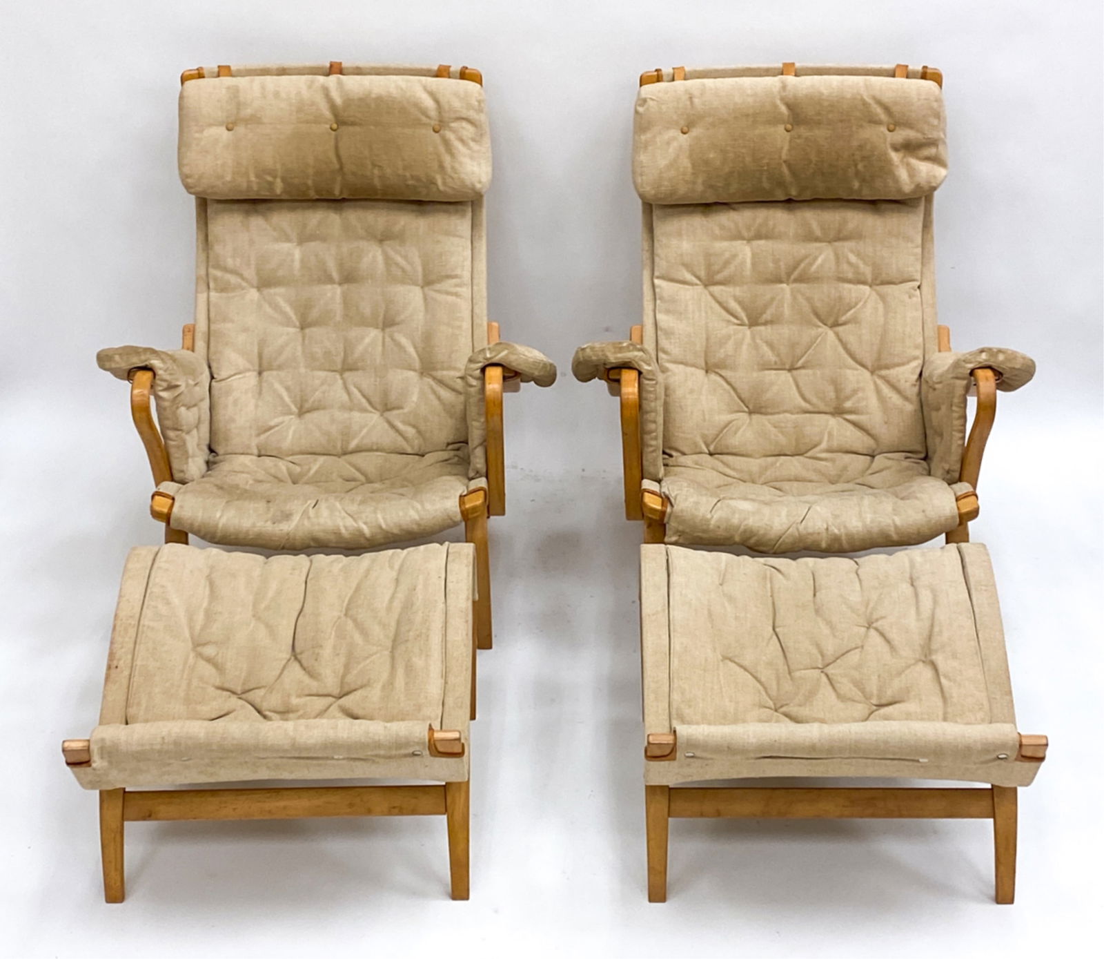 BRUNO MATHSSON PERNILLA LOUNGE CHAIRS & OTTOMANS (1 of 20)