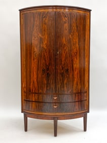 DANISH ROSEWOOD CORNER CABINET ATTR CHRISTOFFERSEN