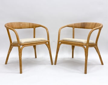 DANISH BAMBOO CHAIRS MANNER OF WEGNER C.1950'S