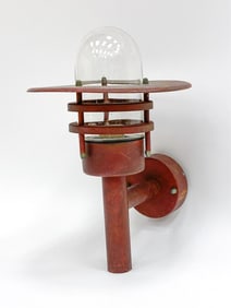 DANISH MID-CENTURY COPPER WALL LIGHT SCONCE