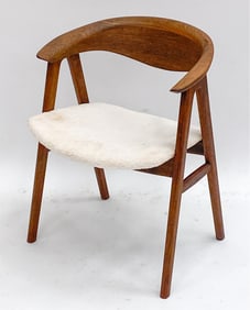 DANISH TEAK CHAIR ATTR KIRKEGAARD. C.1960'S