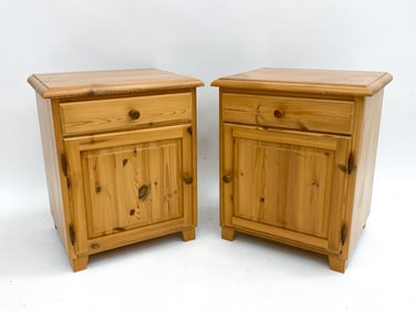 PAIR OF DANISH PINE NIGHTSTANDS, C,1970'S