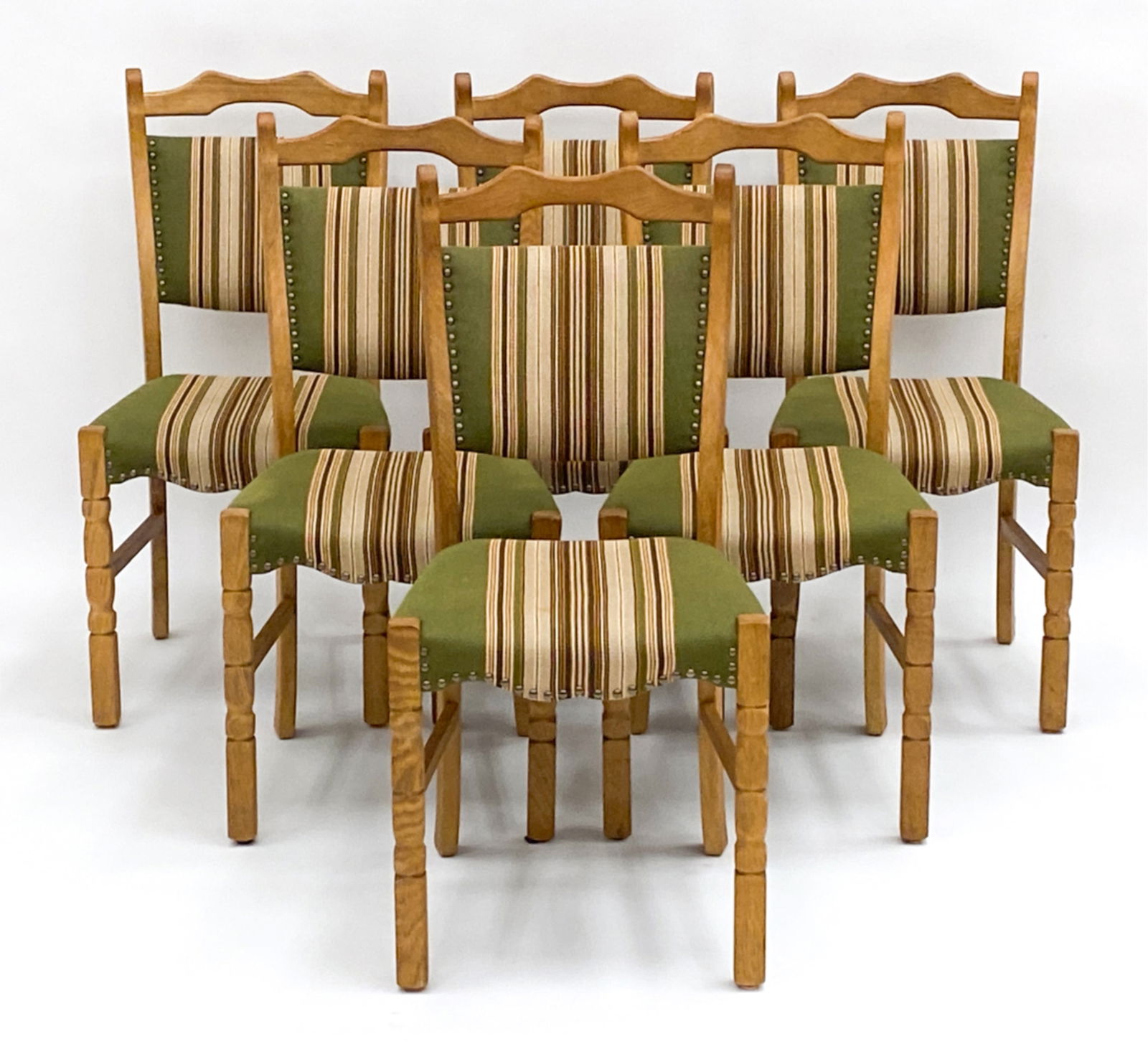 6 DANISH OAK DINING CHAIRS IN MANNER OF KJAERNULF (1 of 11)