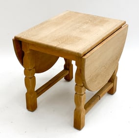 KJAERNULF STYLE DANISH OAK GATELEG COFFEE TABLE.