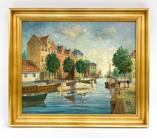 WERNER ANDERSEN (DANISH 1916 - 1979) LANDSCAPE O/C