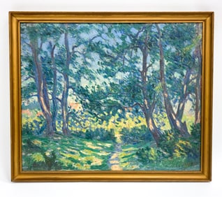 DANISH IMPRESSIONIST O/C LANDSCAPE PAINTING