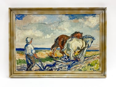 AAGE STRAND (DANISH 1910-1975) OIL ON CANVAS