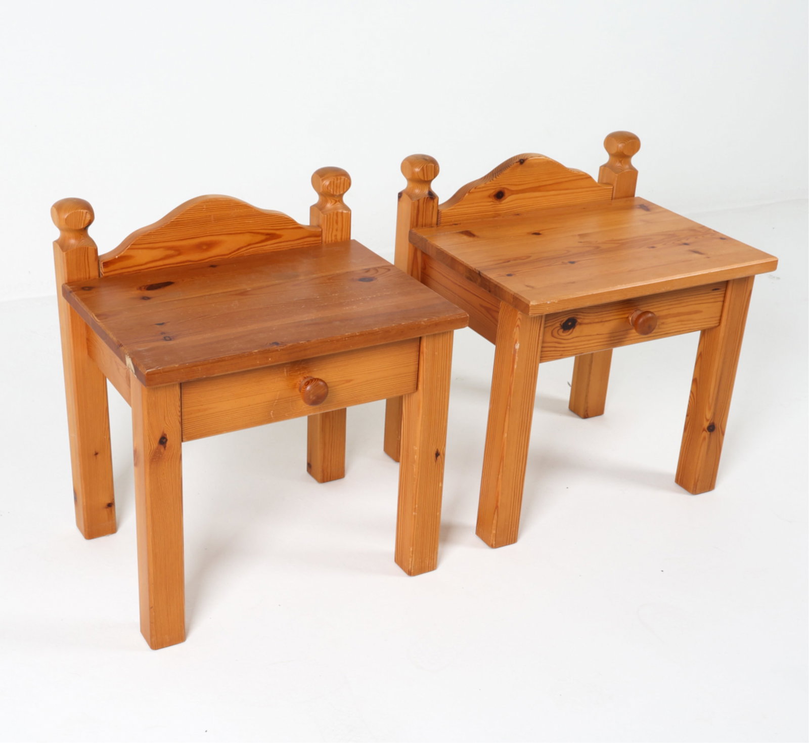 PAIR OF SWEDISH PINE NIGHT STANDS, C.1970'S (1 of 14)