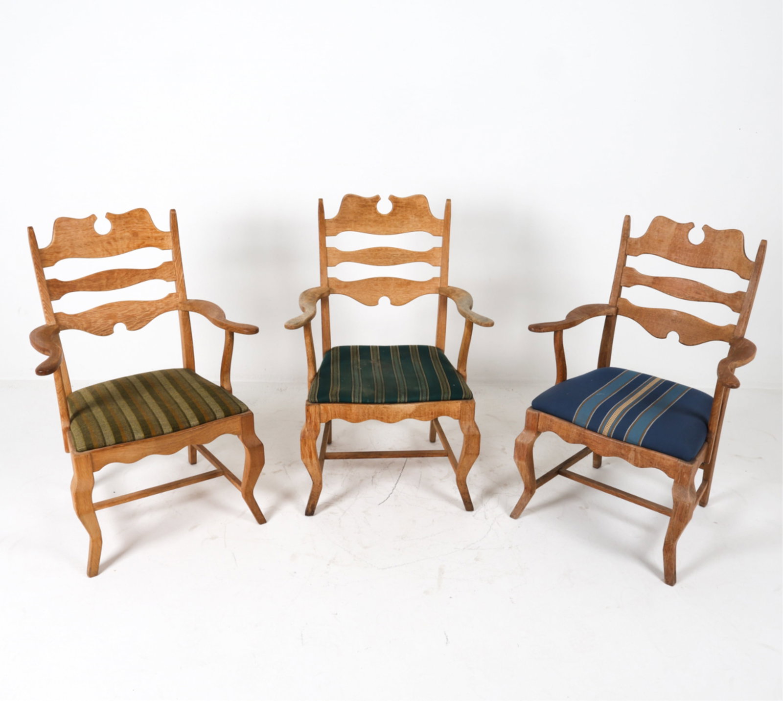 (3) MANNER OF KJAERNULF DANISH OAK ARMCHAIRS (1 of 19)