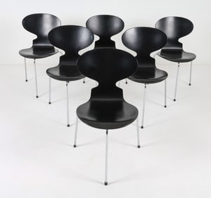 (6) ARNE JACOBSEN FOR FRITZ HANSEN 'ANT CHAIRS'