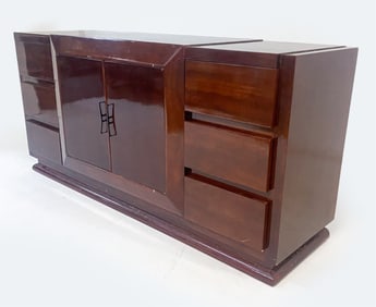 MID-CENTURY DECO STYLE MAHOGANY DRESSER