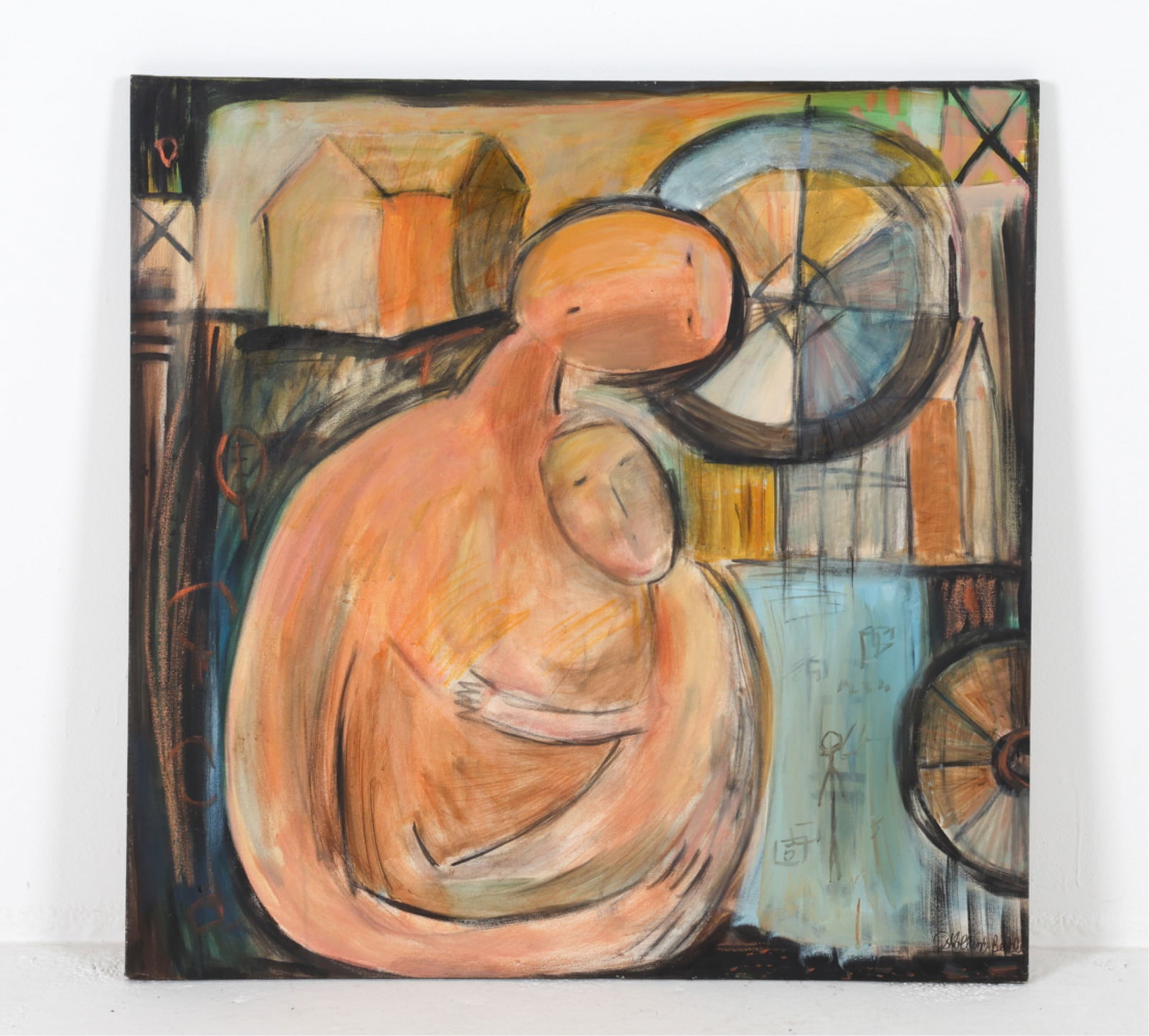 ABSTRACT FIGURAL O/C PAINTING (1 of 9)