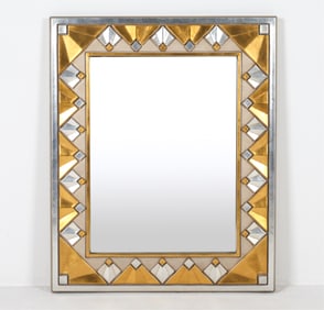 CONTEMPORARY ART-DECO STYLE WALL MIRROR